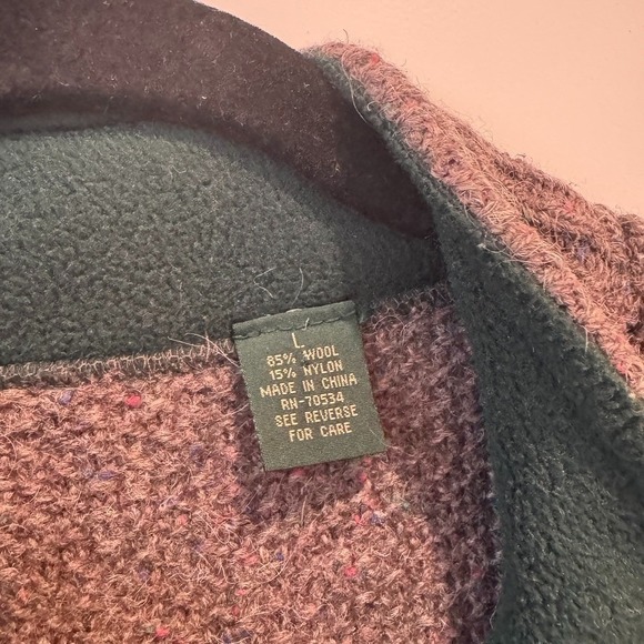 Orvis Wool Zip Sweater Vest Size L Grandpa Core Dark Academia Heritage Chunky - Picture 4 of 9